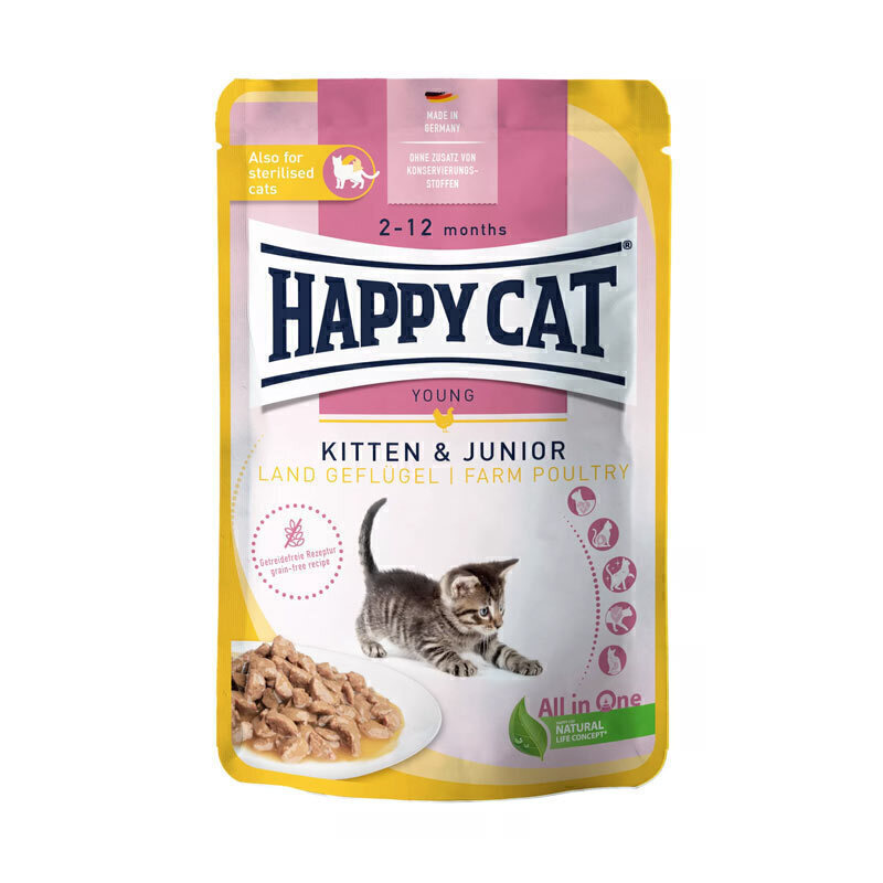 پوچ بچه گربه با طعم اردک happy cat